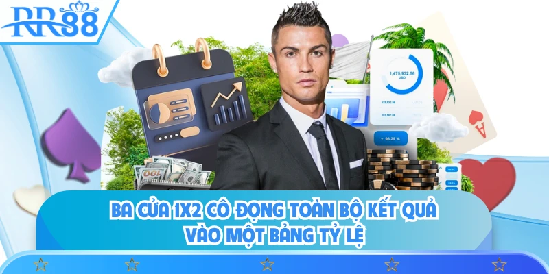 Ba cửa 1X2 cô đọng toàn bộ kết quả vào một bảng tỷ lệ